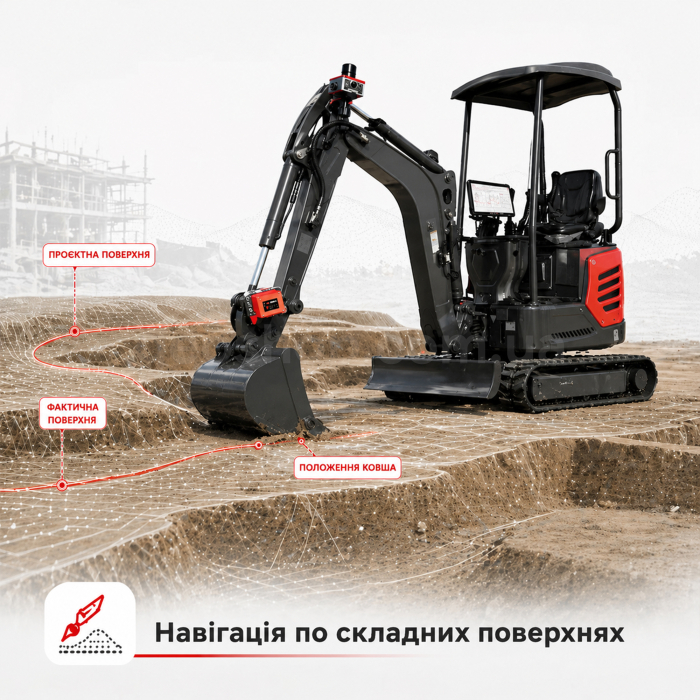 Система навігації екскаватора AlphaGEO ALPHA DG1