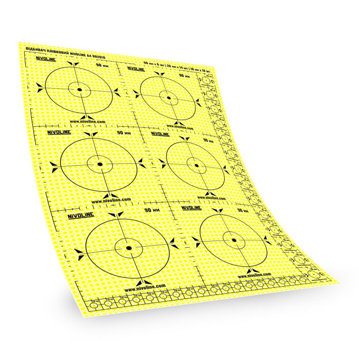 Відбивач геодезичний плівковий для тахеометрів NIVOLINE A4 902010 (Жовтий)